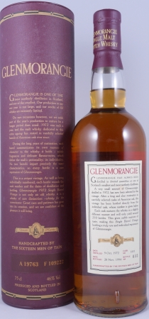 Glenmorangie 1972 22 Years Rare Single Barrel Vintage Cask No. 1831 Highland Single Malt Scotch Whisky 46.0%