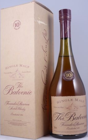 Balvenie 10 Years Founders Reserve Old Label Cognac Style Bottle Highland Malt Scotch Whisky 43,0% 1,0 L