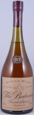 Balvenie 10 Years Founders Reserve Old Label Cognac Style Bottle Highland Malt Scotch Whisky 43,0% 1,0 L
