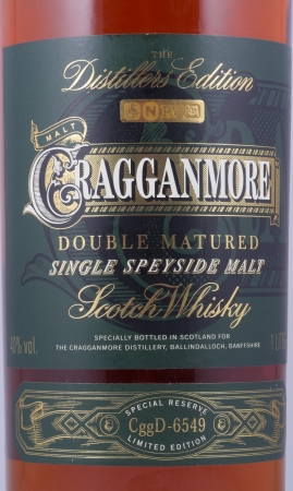 Cragganmore 1984 12 Years Distillers Edition 1997 First Special Release CggD-6549 Speyside Single Malt Scotch Whisky 40,0% 1,0L