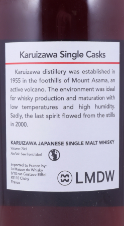 Karuizawa 1985 30 Years Sherry Cask No. 2364 Artifices Series 003 by Warren Khong Japan Single Malt Whisky 55,2%