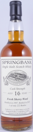 Springbank 1997 16 Years Fresh Sherry Wood Private Bottling Single Malt Scotch Whisky Cask Strength 53,0%