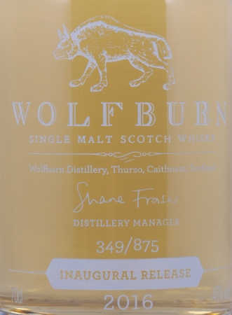 Wolfburn Inaugural 2016 Release First Limited Edition Highland Single Malt Scotch Whisky Cask Strength 46,0%