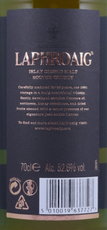 Laphroaig 1991 23 Years Limited Edition only for Germany Islay Single Malt Scotch Whisky Cask Strength 52,6%