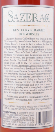 Sazerac 1993 18 Years Buffalo Trace Antique Collection 2011 Kentucky Straight Rye Whiskey 45.0%