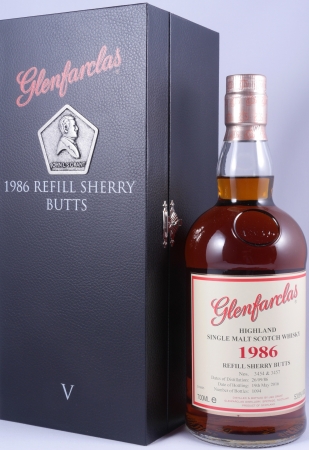 Glenfarclas 1986 30 Years Refill Sherry Butts Cask No. 3454 / 3457 Limited Six Generations V Highland Single Malt Scotch Whisky 53.8%