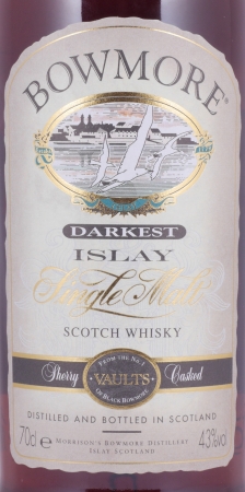 Bowmore Darkest Sherry Casked Old Seagull Label Islay Single Malt Scotch Whisky 43.0%