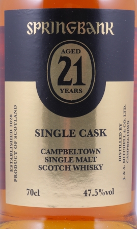 Springbank 21 Years Oloroso Sherry Hogshead Single Cask Edition 2016 Campbeltown Single Malt Scotch Whisky 47,5%