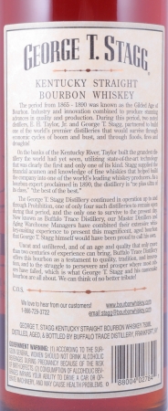 George T. Stagg 1992 16 Years Buffalo Trace Antique Collection 2009 Kentucky Straight Bourbon Whiskey 70.7%