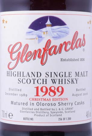Glenfarclas 1989 26 Years Oloroso Sherry Casks Nos. 12820, 12831, 13014, 25670 Christmas Edition Highland Single Malt Scotch Whisky 46,0%