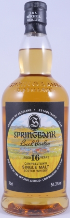 Springbank Vintage 1999 16 Years Local Barley Release 2016 Campbeltown Single Malt Scotch Whisky Cask Strength 54.3%