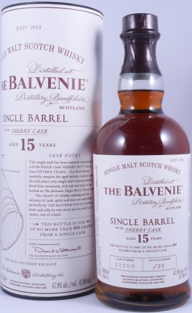 Balvenie 2001 15 Years Single Barrel Sherry Cask No. 11269 Highland Single Malt Scotch Whisky 47,8%