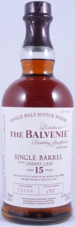 Balvenie 2001 15 Years Single Barrel Sherry Cask No. 11269 Highland Single Malt Scotch Whisky 47,8%
