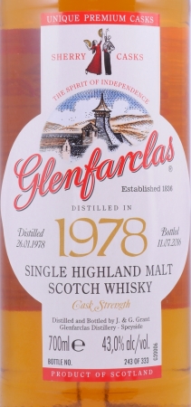 Glenfarclas 1978 38 Years Premium Sherry Casks No. 748 & 749 Highland Single Malt Scotch Whisky 43,0%