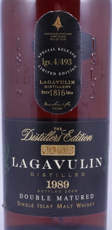 Lagavulin 1989 16 Years Distillers Edition 2005 Special Release lgv.4/493 Islay Single Malt Scotch Whisky 43,0%