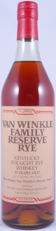 Van Winkle Family Reserve 13 Years No. A7970 Pappy van Winkles Private Stock Stitzel-Weller Lawrenceburg Kentucky Straight Rye Whiskey 47.8%