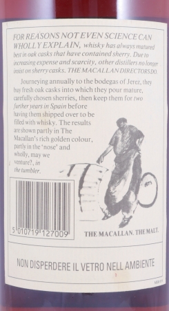 Macallan 12 Years Sherry Wood Giovinetti and Figli Milano Highland Single Malt Scotch Whisky 43.0%