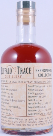 Buffalo Trace 1989 23 Years Giant French Oak Barrel 11. Release Experimental Collection 2012 Bourbon Whiskey 45,0%