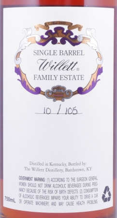 Willett 13 Years Single Barrel No. 8119 Family Estate Rare Release Kentucky Straight Bourbon Whiskey 62,9%