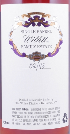 Willett 22 Years Single Barrel No. C18D Family Estate Rare Release Kentucky Straight Bourbon Whiskey 68.85%