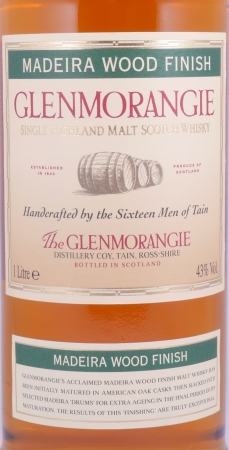 Glenmorangie Madeira Wood Finish Highland Single Malt Scotch Whisky 43.0% 1.0 Litre