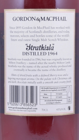 Strathisla 1964 49 Years First Fill Sherry Butt Gordon und MacPhail Speyside Single Malt Scotch Whisky 43,0%