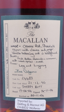 Macallan 1990 13 Years Exceptional Single Cask 6 Sherry Butt 24483 Highland Single Malt Scotch Whisky 59,6%