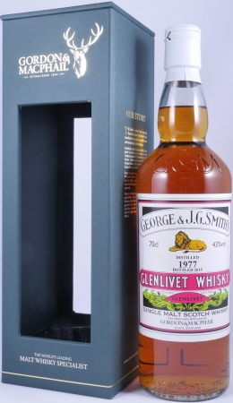 Glenlivet 1977 37 Years Refill Sherry und American Hogsheads Gordon und MacPhail J.G. Smiths Label Speyside Single Malt Scotch Whisky 43,0%