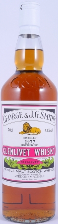 Glenlivet 1977 37 Years Refill Sherry und American Hogsheads Gordon und MacPhail J.G. Smiths Label Speyside Single Malt Scotch Whisky 43,0%