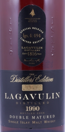Lagavulin 1990 16 Years Distillers Edition 2006 Special Release lgv.4/494 Islay Single Malt Scotch Whisky 43.0% 1.0L