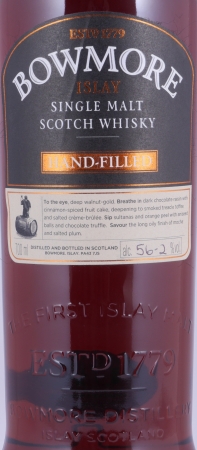 Bowmore 1996 20 Years First Fill Oloroso Sherry Butt Cask No. 2534 Hand-Filled Edition Islay Single Malt Scotch Whisky 56,2%