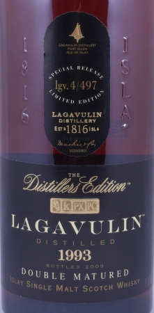 Lagavulin 1993 16 Years Distillers Edition 2009 Special Release lgv.4/497 Islay Single Malt Scotch Whisky 43.0% 1.0L