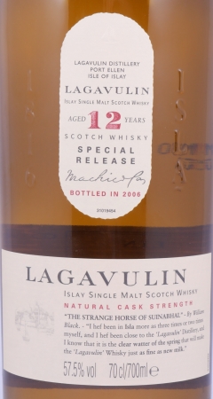 Lagavulin 12 Years 6th Special Release 2006 Limited Edition Islay Single Malt Scotch Whisky Cask Strength 57.5%