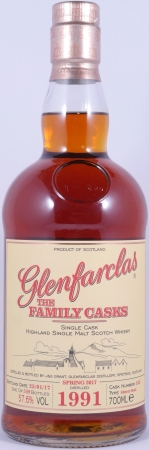 Glenfarclas 1991 25 Years The Family Casks 1st Fill Sherry Butt Cask No. 163 Highland Single Malt Scotch Whisky 57.6%
