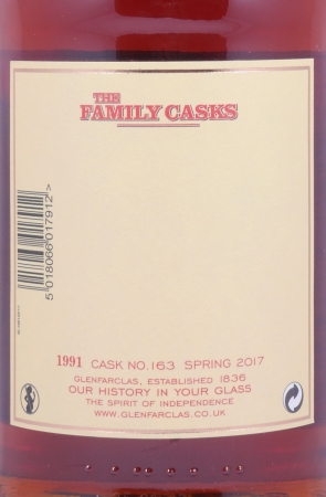 Glenfarclas 1991 25 Years The Family Casks 1st Fill Sherry Butt Cask No. 163 Highland Single Malt Scotch Whisky 57.6%