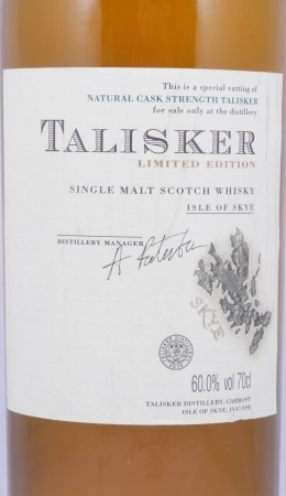 Talisker Distillery Only 2004 Special Vatting Limited Edition Isle of Skye Single Malt Scotch Whisky Cask Strength 60.0%