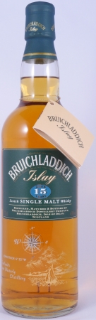 Bruichladdich 15 Years Bourbon Casks Glass Printed Label Islay Single Malt Scotch Whisky 43,0%