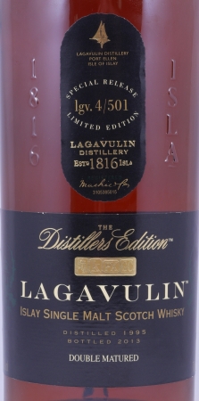 Lagavulin 1995 18 Years Distillers Edition 2013 Special Release lgv.4/501 Islay Single Malt Scotch Whisky 43,0%