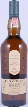 Lagavulin 18 Years American Oak Casks & European Oak Bodega Sherry Butts Feis Ile 2016 Limited Edition Islay Single Malt Scotch Whisky 49.5%