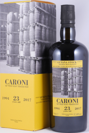 Velier Caroni 1994-2017 23 Years 36th Release Guyana Stock Double Maturation 100° Proof HTR Heavy Trinidad Rum 57.18%