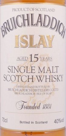 Bruichladdich 15 Years Special Reserve White Cream Label Islay Single Malt Scotch Whisky 40,0%