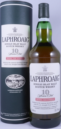 Laphroaig 10 Years Cask Strength Red Stripe Islay Single Malt Scotch Whisky 55.7% 1.0 L