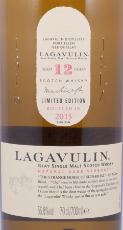 Lagavulin 12 Years 15th Special Release 2015 Limited Edition Islay Single Malt Scotch Whisky Cask Strength 56,8%