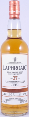 Laphroaig 27 Years Limited Edition 2017 Double Matured Islay Single Malt Scotch Whisky Cask Strength 41,7%