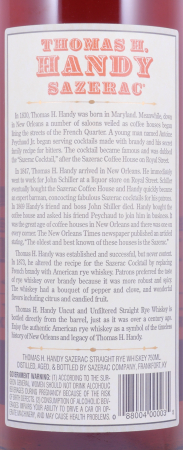Thomas H. Handy Sazerac 1998 8 Years Buffalo Trace Antique Collection 2006 Kentucky Straight Rye Whiskey 66.35%