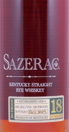 Sazerac 1991 18 Years Buffalo Trace Antique Collection 2009 Kentucky Straight Rye Whiskey 45,0%
