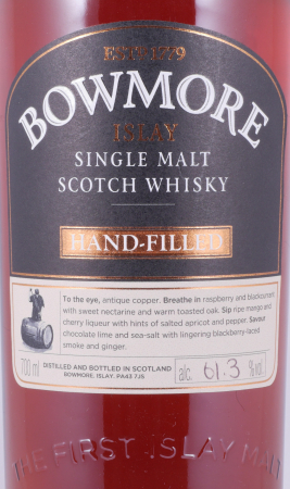 Bowmore 2006 10 Years First Fill Barrique Wine Cask 848 Islay Single Malt Scotch Whisky Cask Strength 61.3%