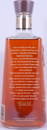Four Roses 12 Year Single Barrel No. 7-1B 120th Anniversary Limited Edition Kentucky Straight Bourbon Whiskey 54.9%
