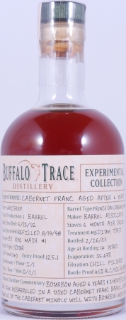 Buffalo Trace 1992 14 Years Cabernet Franc French Oak Barrel 4. Release Experimental Collection 2008 Bourbon Whiskey 45.0%