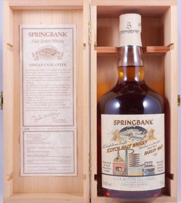 Springbank 1966 32 Years Local Barley Bourbon Cask No. 1966 500 Campbeltown Single Malt Scotch Whisky 54.2%